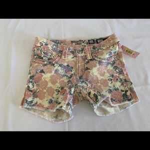 Miss Me shorts floral new girls size 16